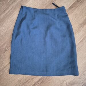 Classic Blue Pencil Skirt - Women's Tailored Work Skirt 4